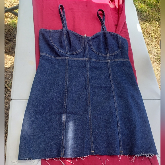 SHEIN Dresses & Skirts - SHEIN Curve Blue Denim Dress